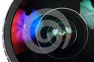 Lens of photo camera (objective)