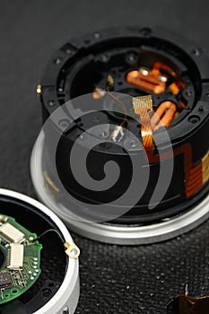 lens repair with yellow screwdriver, repair concept