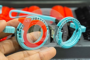 lens test kit short sightedness and long sightedness photo