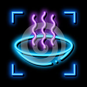 lens vaporization neon glow icon illustration