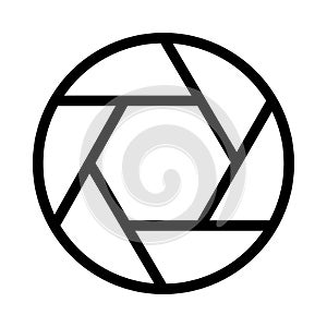 Lens vector thin  line icon