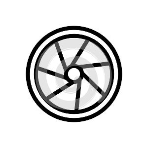 Lens vector thin line icon