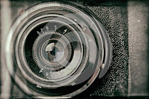 Vintage rangefinder camera effect collodion wet plate process