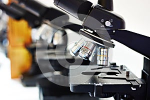 Lenses of different multiplicity of microscope