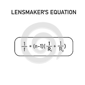 lensmaker's equation on white background.