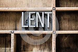 Lent Letterpress Type in Drawer photo