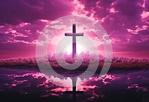 Lent season cross background design, holy week, good friday, palm sunday, easter