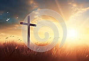 Lent season cross background design, holy week, good friday, palm sunday, easter