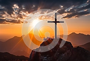 Lent season cross background design, holy week, good friday, palm sunday, easter