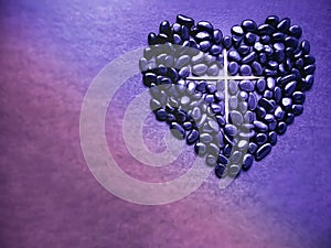 Lent Season,Holy Week and Good Friday concepts - image of cross and heart shaped background. Stock photo.