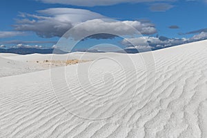 Lenticular cloud over dune at White Sands