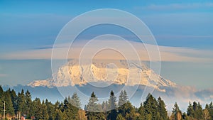 Lenticular Cloud Over Mount Rainier, Washington State