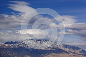 Lenticular Clouds Floating Above the San Bernardino Mountains photo