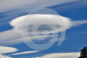Lenticular clouds near Queenstown, New Zealand
