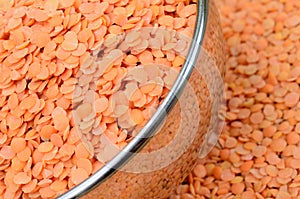 Lentil in bowl on table