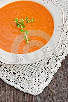 Lentil cream soup