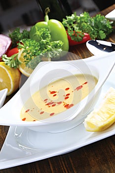 Lentil cream soup