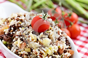 Lentil and rice salad