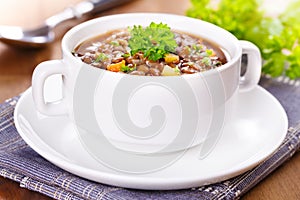 Lentil soup photo