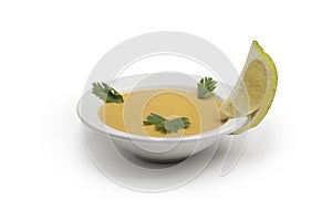 Lentil Soup isolated on white, Clipping Path included