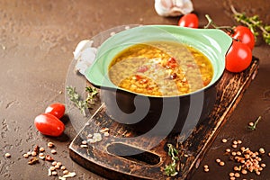 Lentil soup - Masoor Dal or Dal Tadka Curry