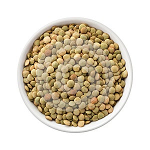 Lentils in a Ceramic Bowl