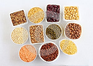 Lentils and Legumes Collection in Bowls