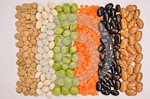 Lentils, peas, beans