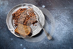 Lentils on plate