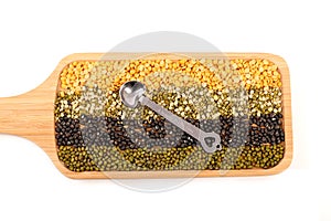 Lentils and spoon