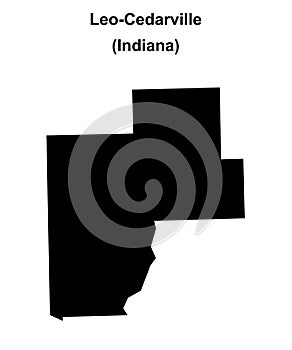 Leo-Cedarville outline map
