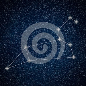 Leo Constellation. Zodiac Sign Leo constellation lines