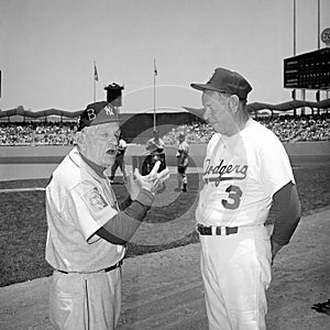 Leo Durocher and Walter Alston, legendary managers