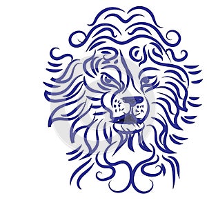 Leo symbol is good for tattoo or logo, art modern illustration