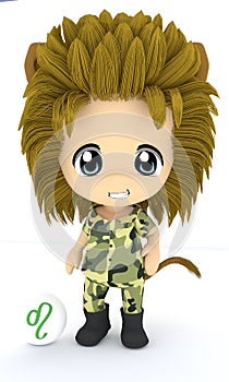 Leo Zodiac Chibi Style 3D