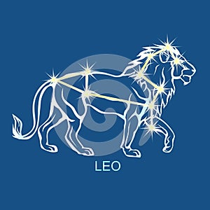 Leo zodiac constellation photo