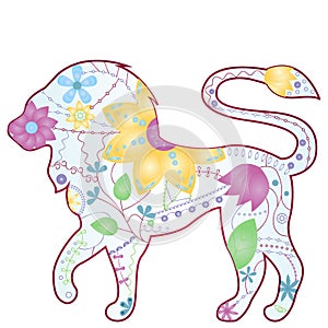 Leo zodiac sign gradient