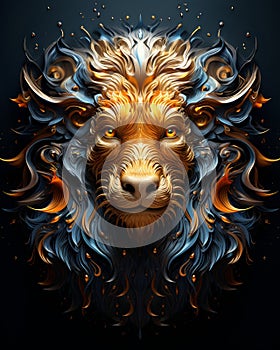 Leo zodiac sign illustration for daily horoscope with unique readings and personalized insights