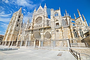 Leon Cathedral, Castilla y Leon, Spain .