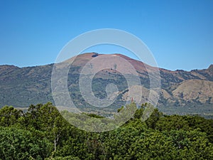 Detail of Momotombo mountain range seen from Leon Viejo, Nicaragua photo