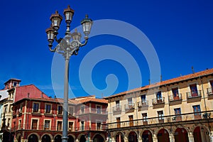 Leon Plaza Mayor in Way of Saint James Castilla