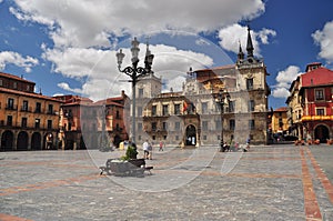 Leon, Spain. Central square