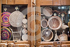 Leon Spain: wicker in a shop window