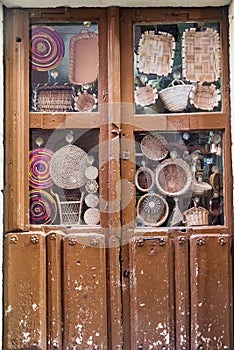 Leon Spain: wicker in a shop window