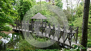 Leonardo da Vinci bridge at Clos Luce in Amboise