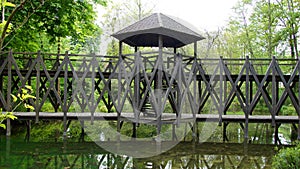 Leonardo da Vinci bridge at Clos Luce in Amboise