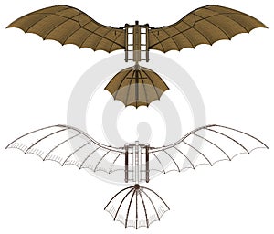 Leonardo da Vinci Flying Machine Vector