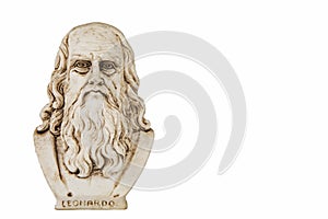 Leonardo da Vinci frontal white background