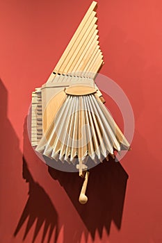 Leonardo Da Vinci Musical Instrument Wooden Continuos Organ