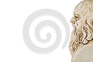 Leonardo da Vinci perspective white background photo